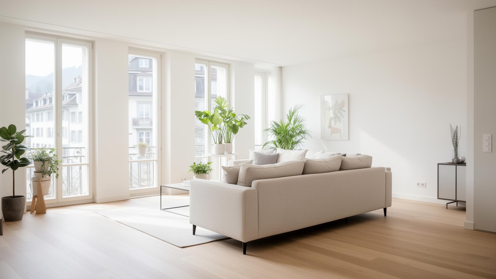 Bright modern Zurich apartment, freshly cleaned